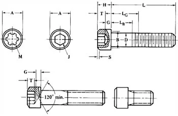 Dimensions of Socket Head Cap Screws