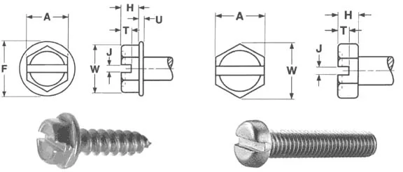 Self Tapping Screws Dimensions