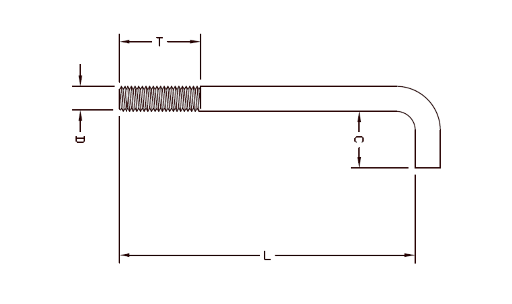 bent anchor bolt lengths
