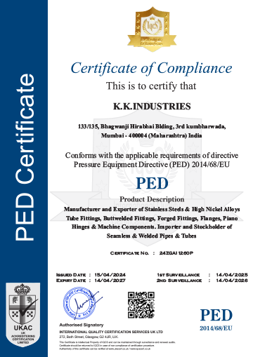 kk industries ped certificate thumbnail