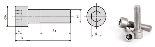 stainless steel allen bolts dimensions